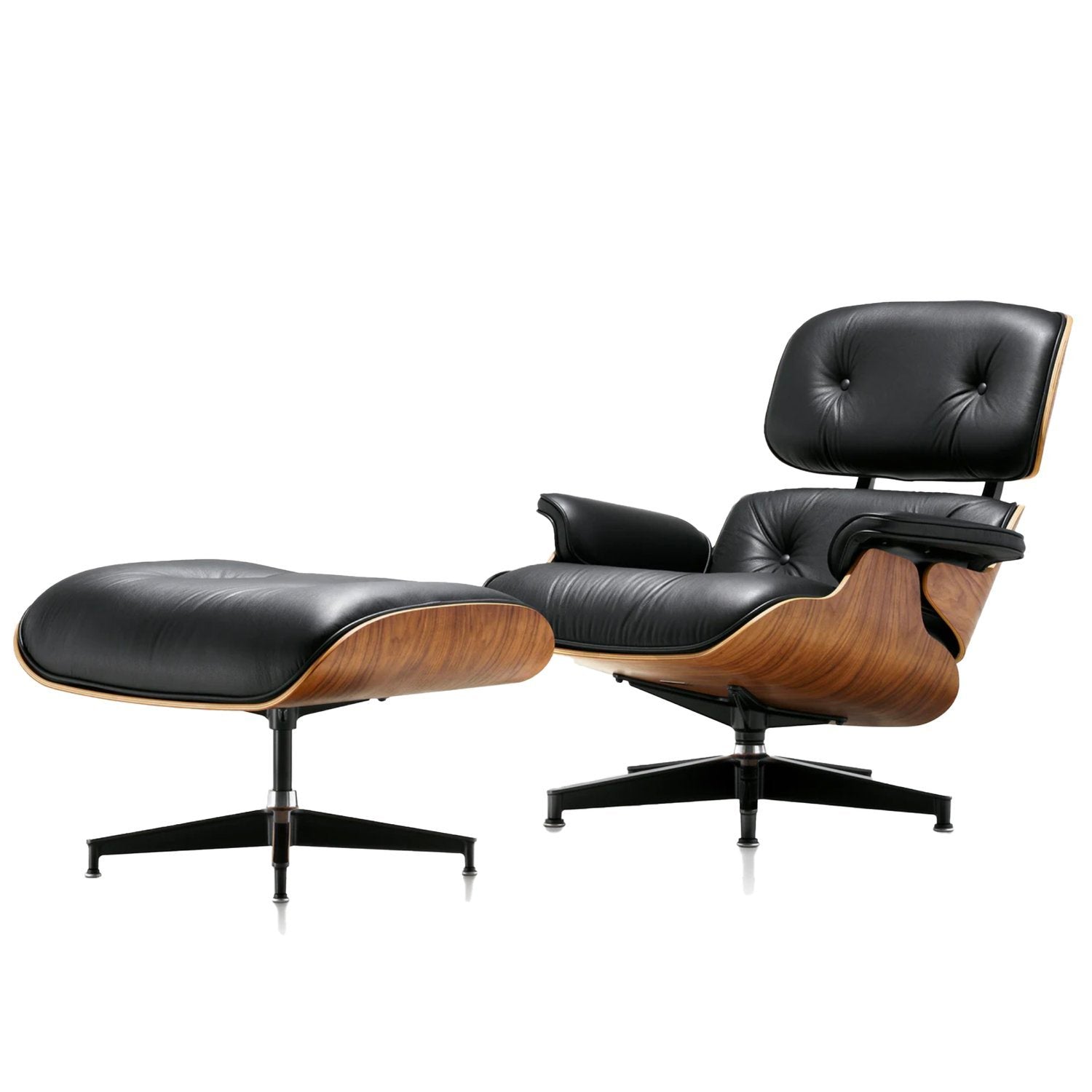 Herman Miller Eames Lounge Chair and Ottoman- Black Leather